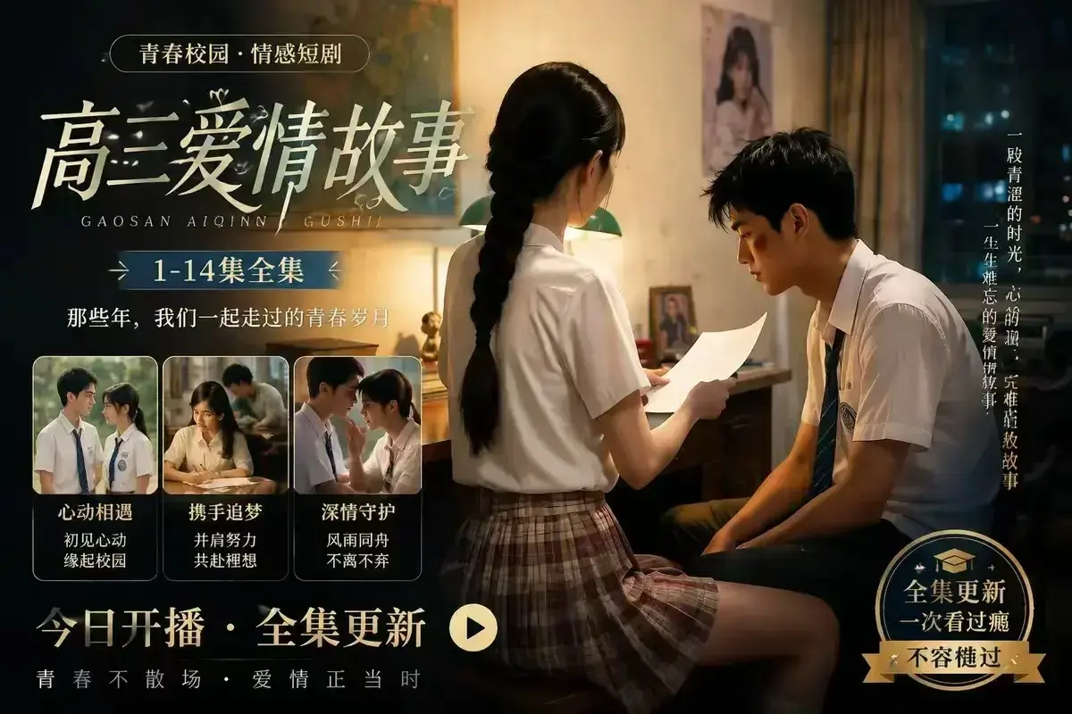 《B中爱情故事》AI校园短剧全集-误会篇完整版-4KHDR高清画质-百度网盘资源下载